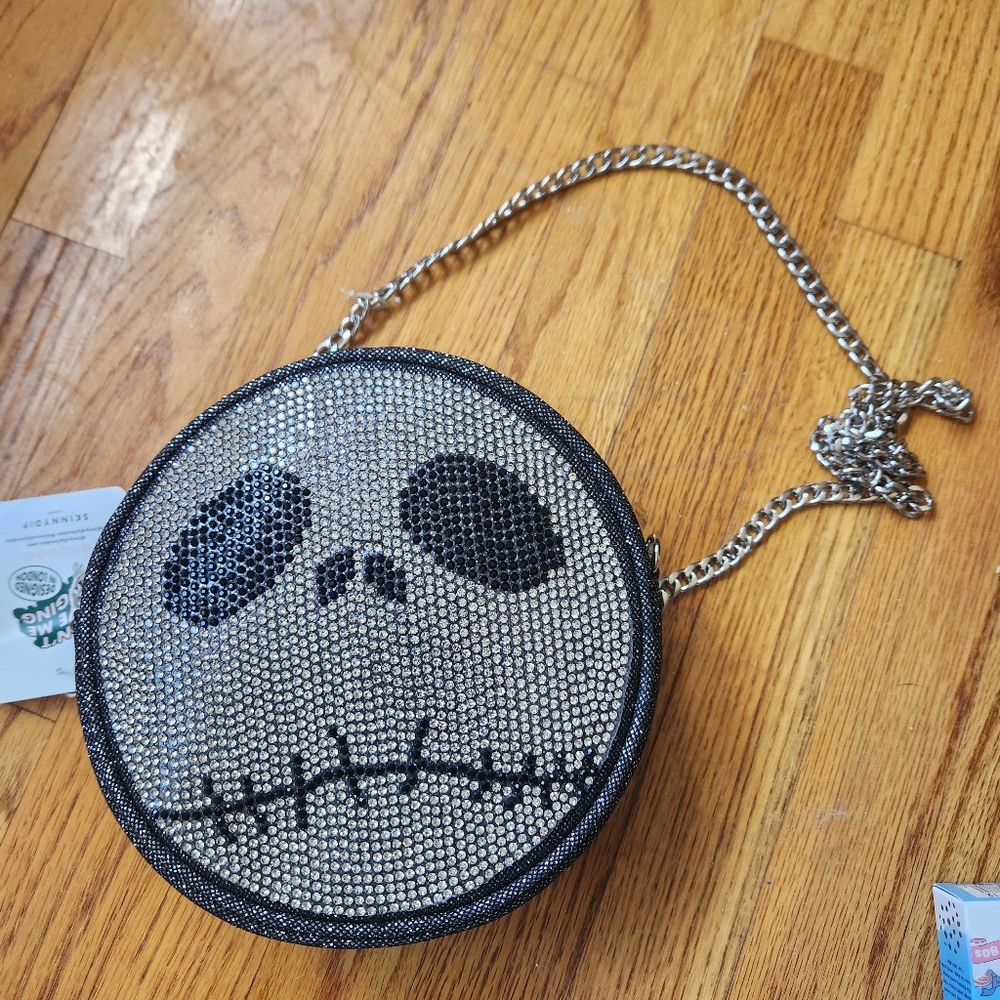 Jack skeleton rhinestone purse